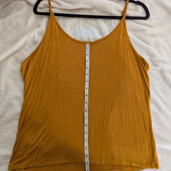 Grace Elements mustard lace back asymmetric tunic blouse size XL - Picture 15 of 16